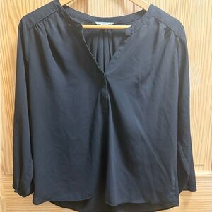 Milano Black V-Neck Blouse